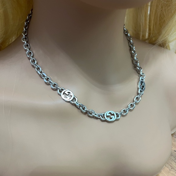 Gucci Interlocking G Silver Chain necklace - Picture 9 of 10